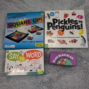 Lot Of 4 Games Homeschool Square Up Phonics Say The Word Pickles To Penguins